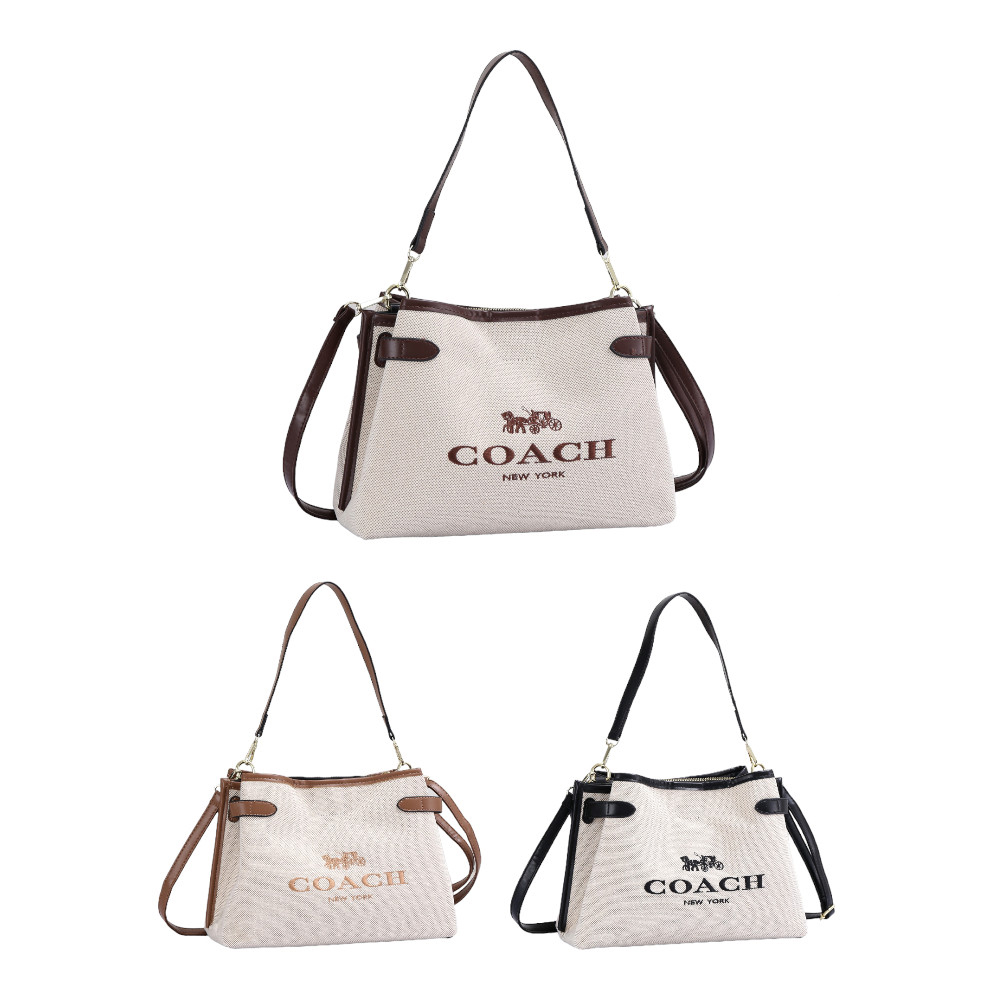 Coach Carriage Jacquard Zip Tote Bag