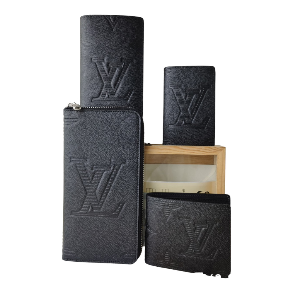 Louis Vuitton Embossed Leather Wallet Collection